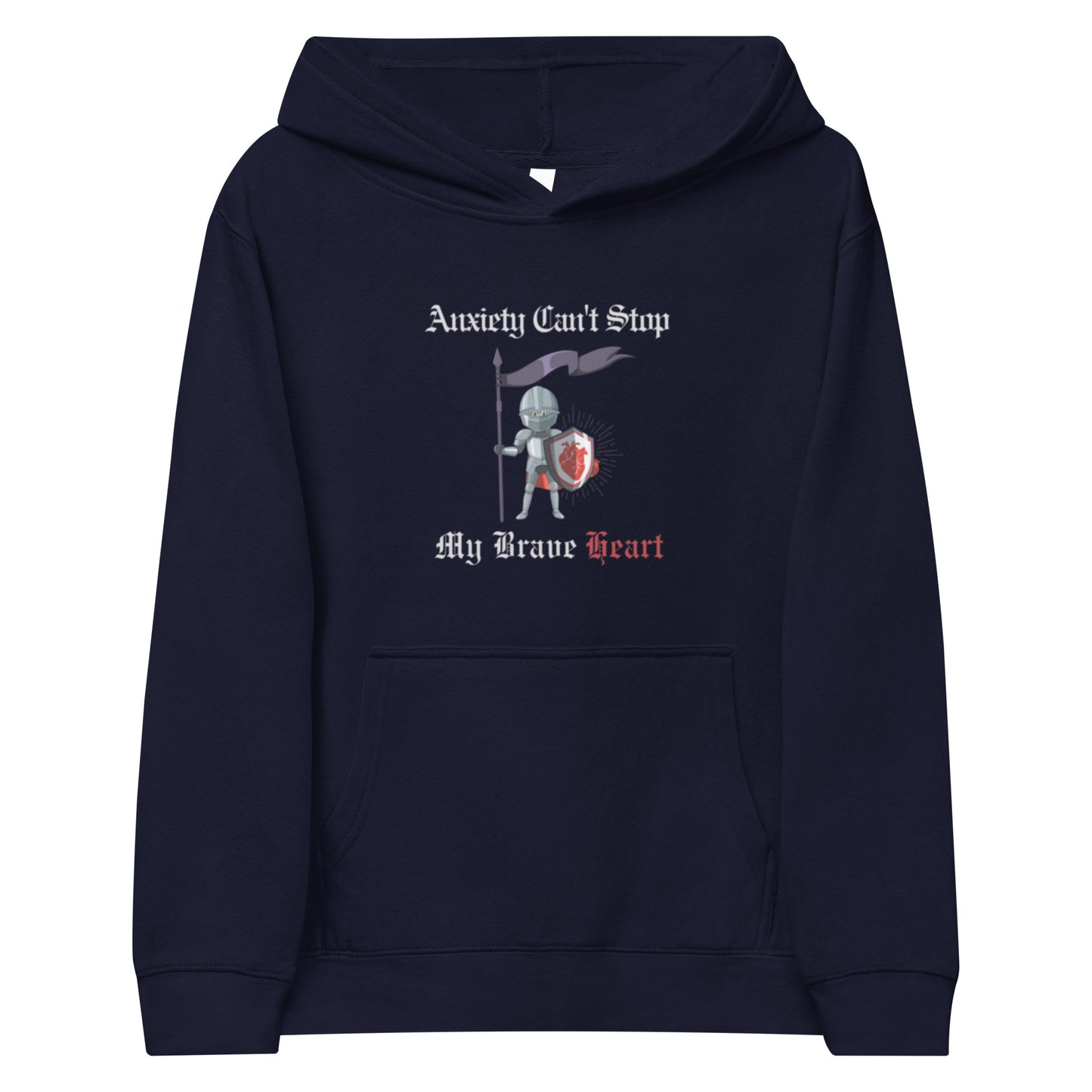 "Anxiety Can't Stop My Brave Heart" - Youth Hoodie