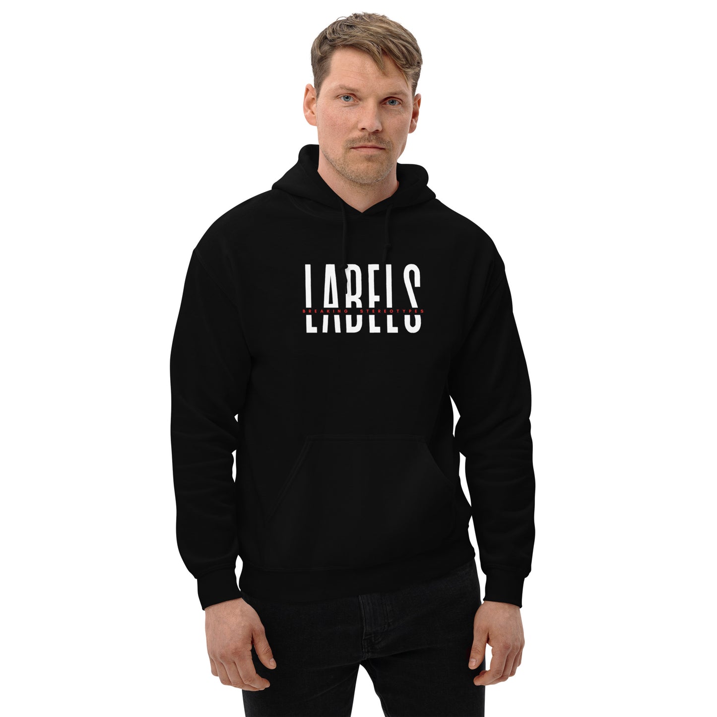 "Labels - Breaking Stereotypes" - Adult Hoodie (Bold Colors)