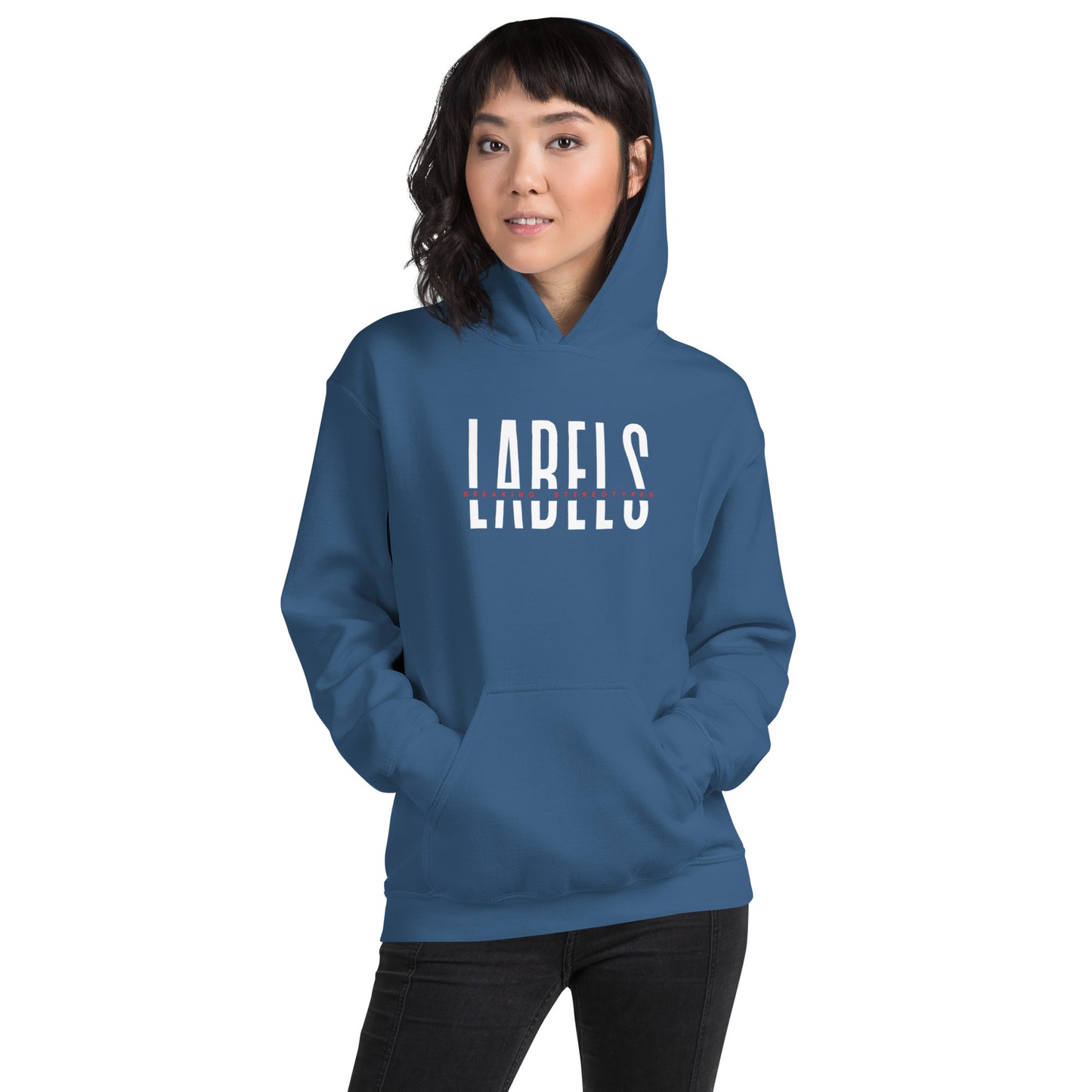 "Labels - Breaking Stereotypes" - Adult Hoodie (Bold Colors)