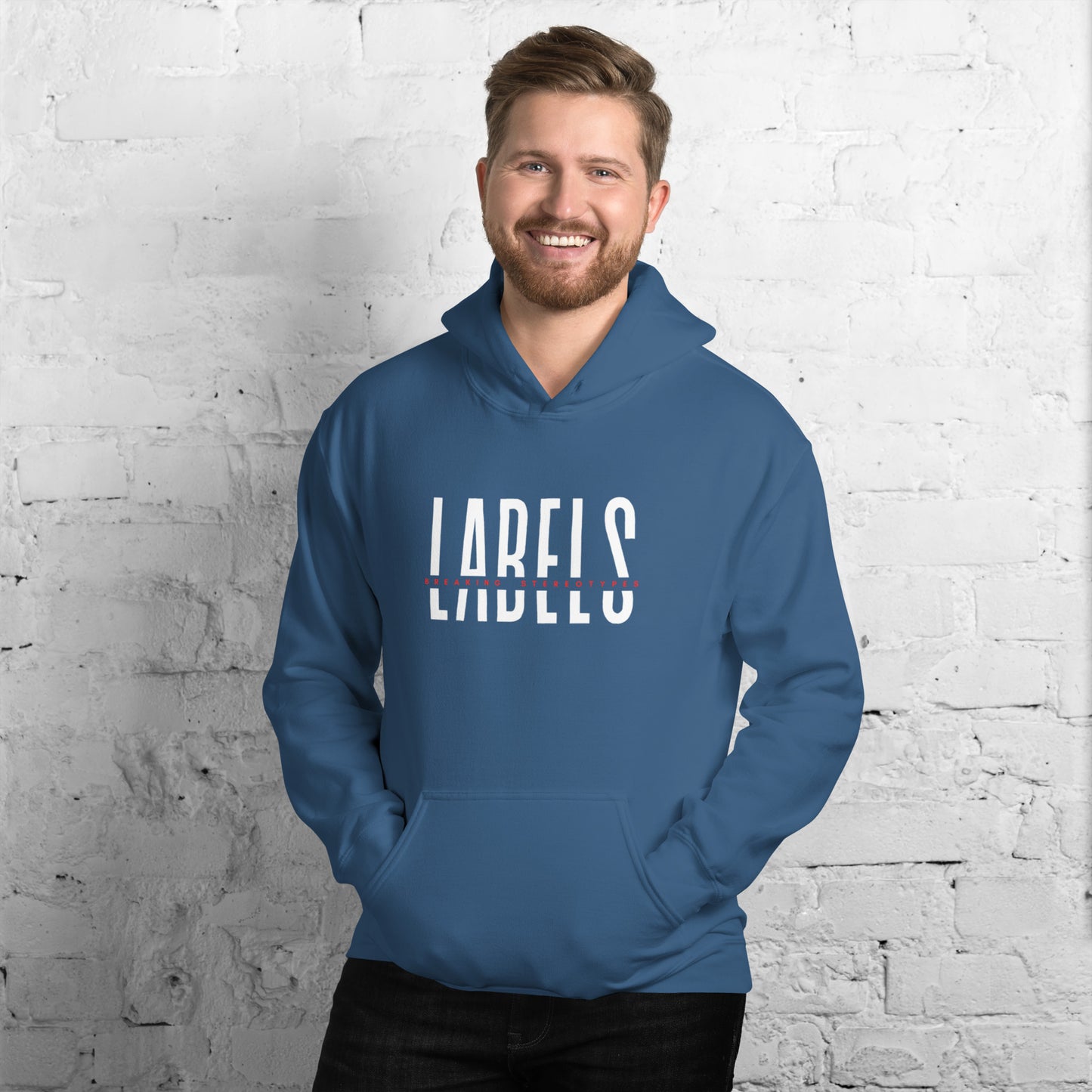 "Labels - Breaking Stereotypes" - Adult Hoodie (Bold Colors)