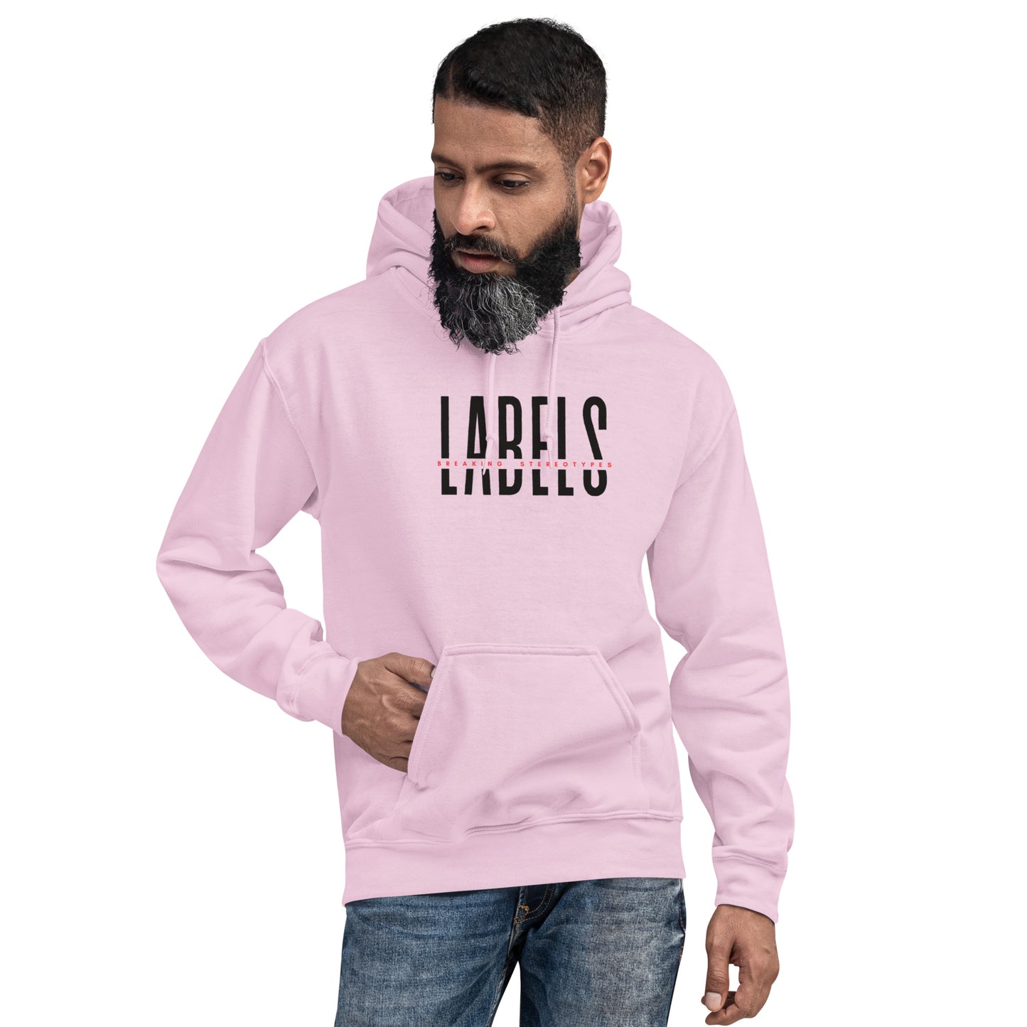 "Labels - Breaking Stereotypes" - Adult Hoodie (Soft Colors)