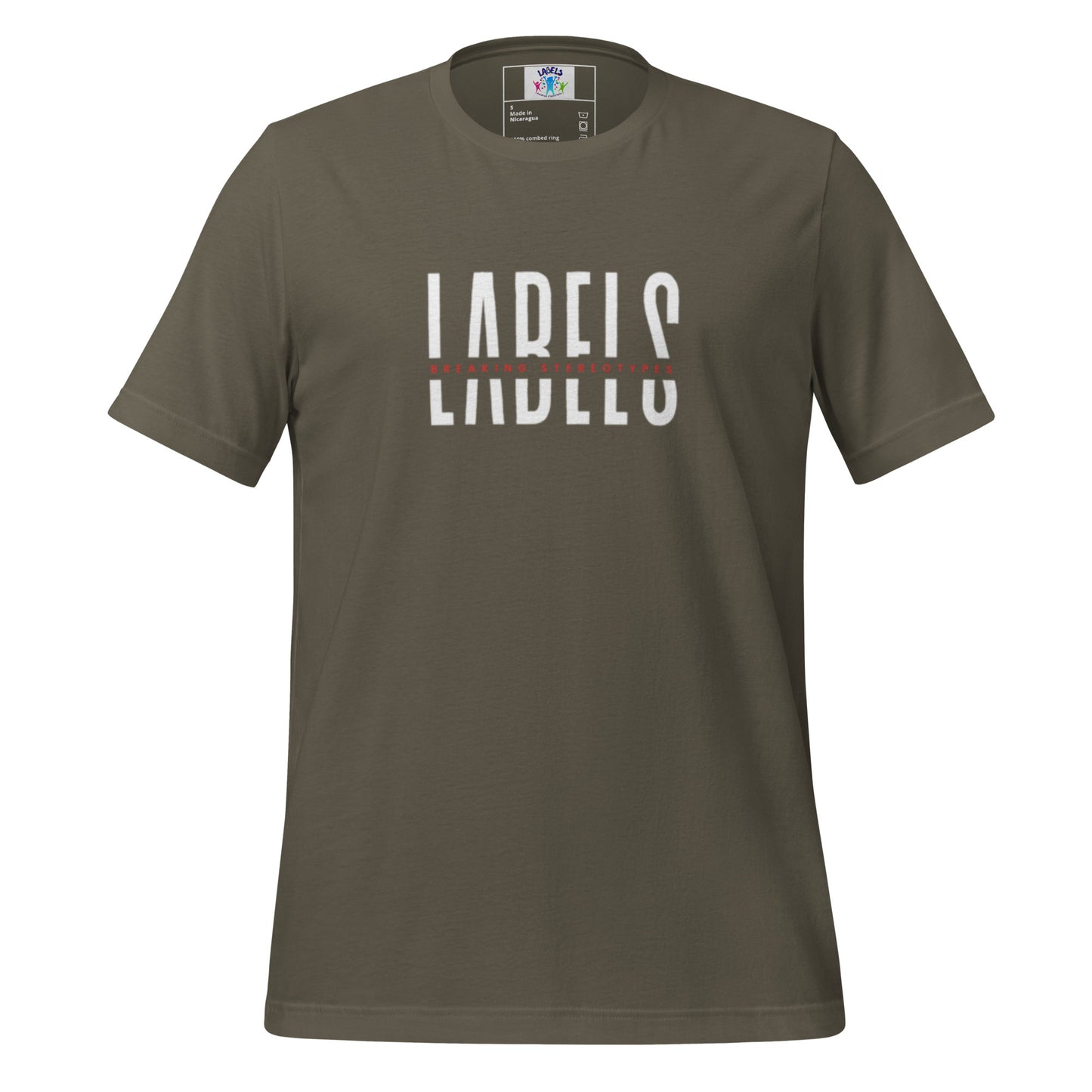 "Labels - Breaking Stereotypes" - Adult T-Shirt (Bold Colors)