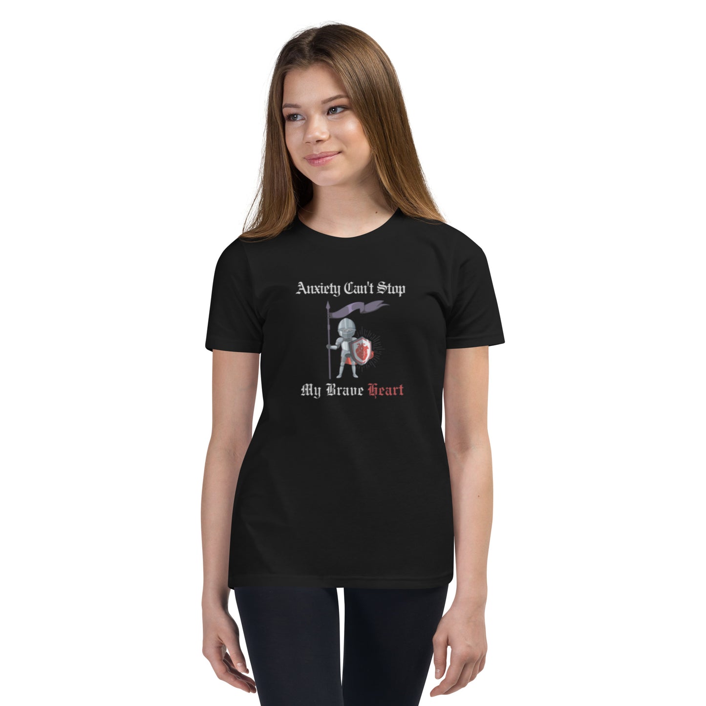 "Anxiety Can't Stop My Brave Heart" - Youth T-Shirt