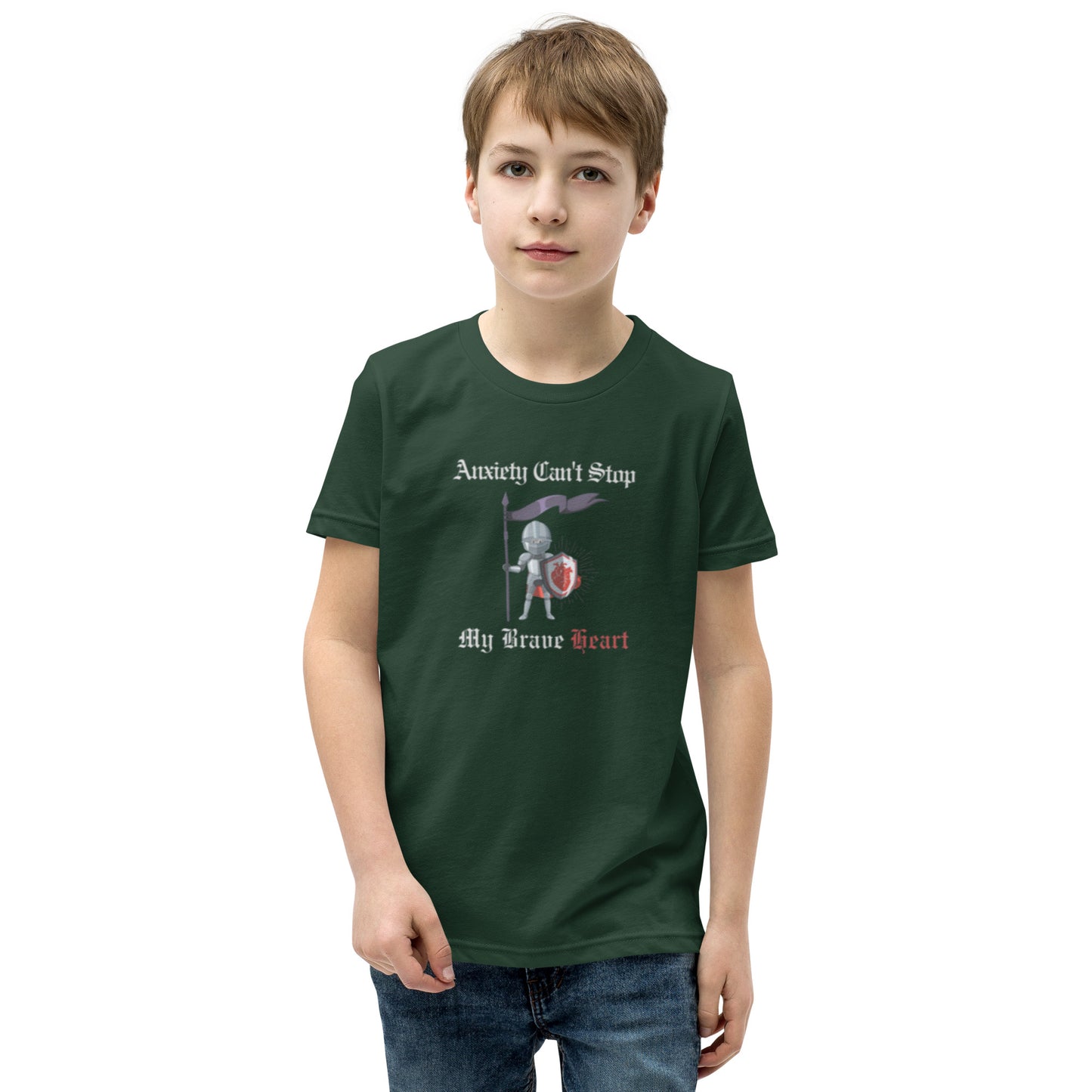 "Anxiety Can't Stop My Brave Heart" - Youth T-Shirt