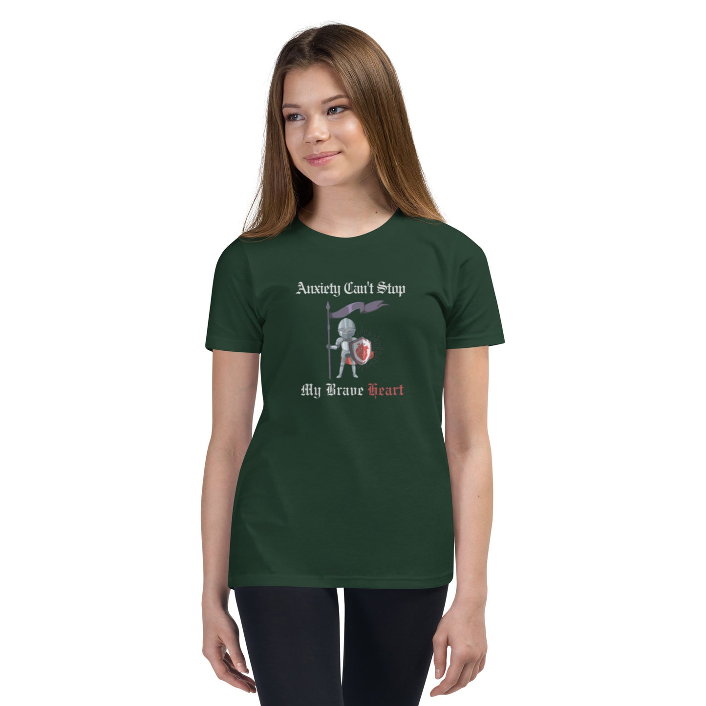 "Anxiety Can't Stop My Brave Heart" - Youth T-Shirt