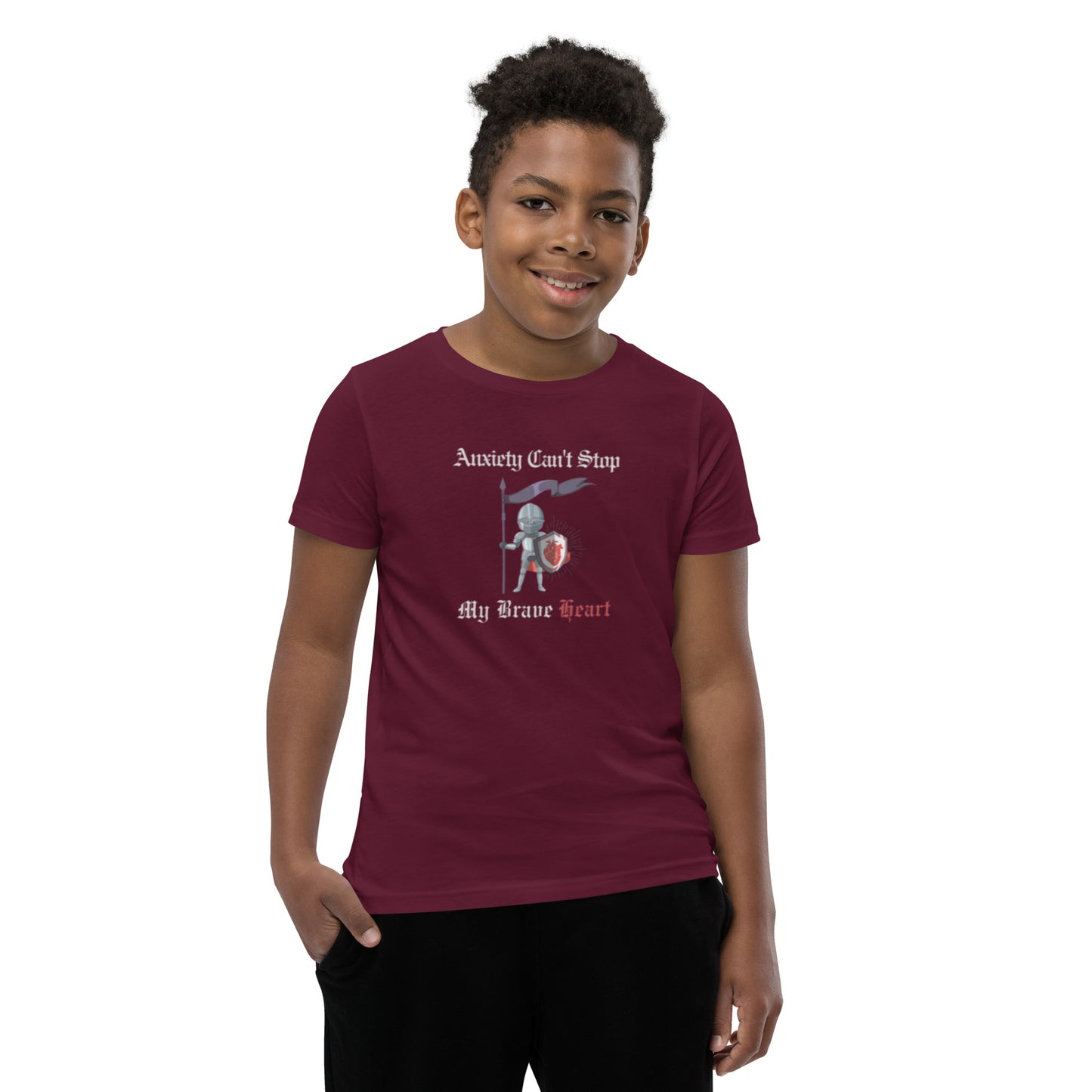 "Anxiety Can't Stop My Brave Heart" - Youth T-Shirt