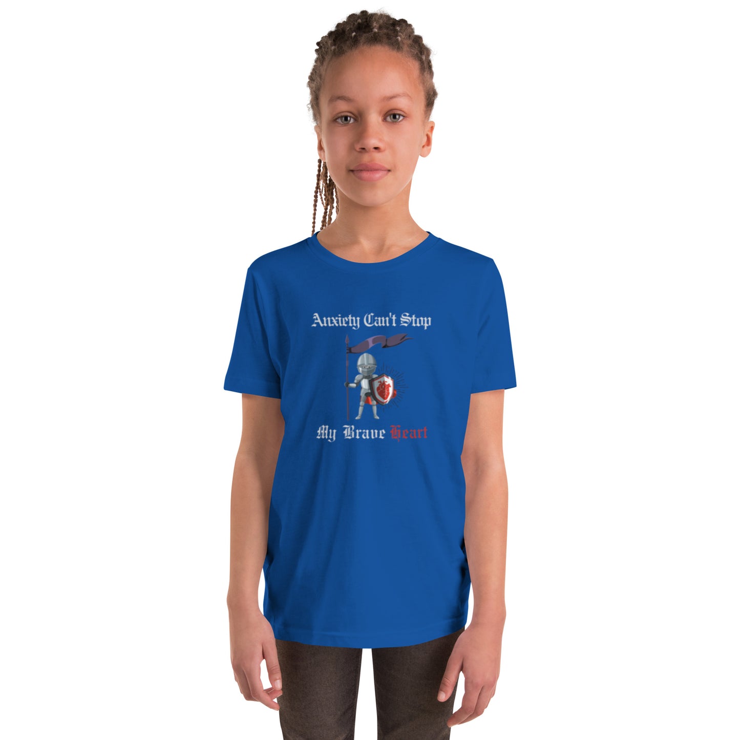 "Anxiety Can't Stop My Brave Heart" - Youth T-Shirt